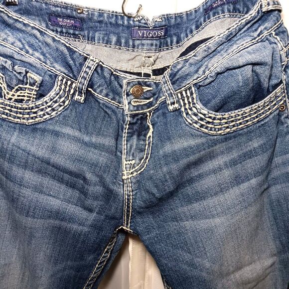 Vigoss Women's Sz 11 Length 31 Boot Cut Jeans The Dublin Style Light Wash - Picture 2 of 11